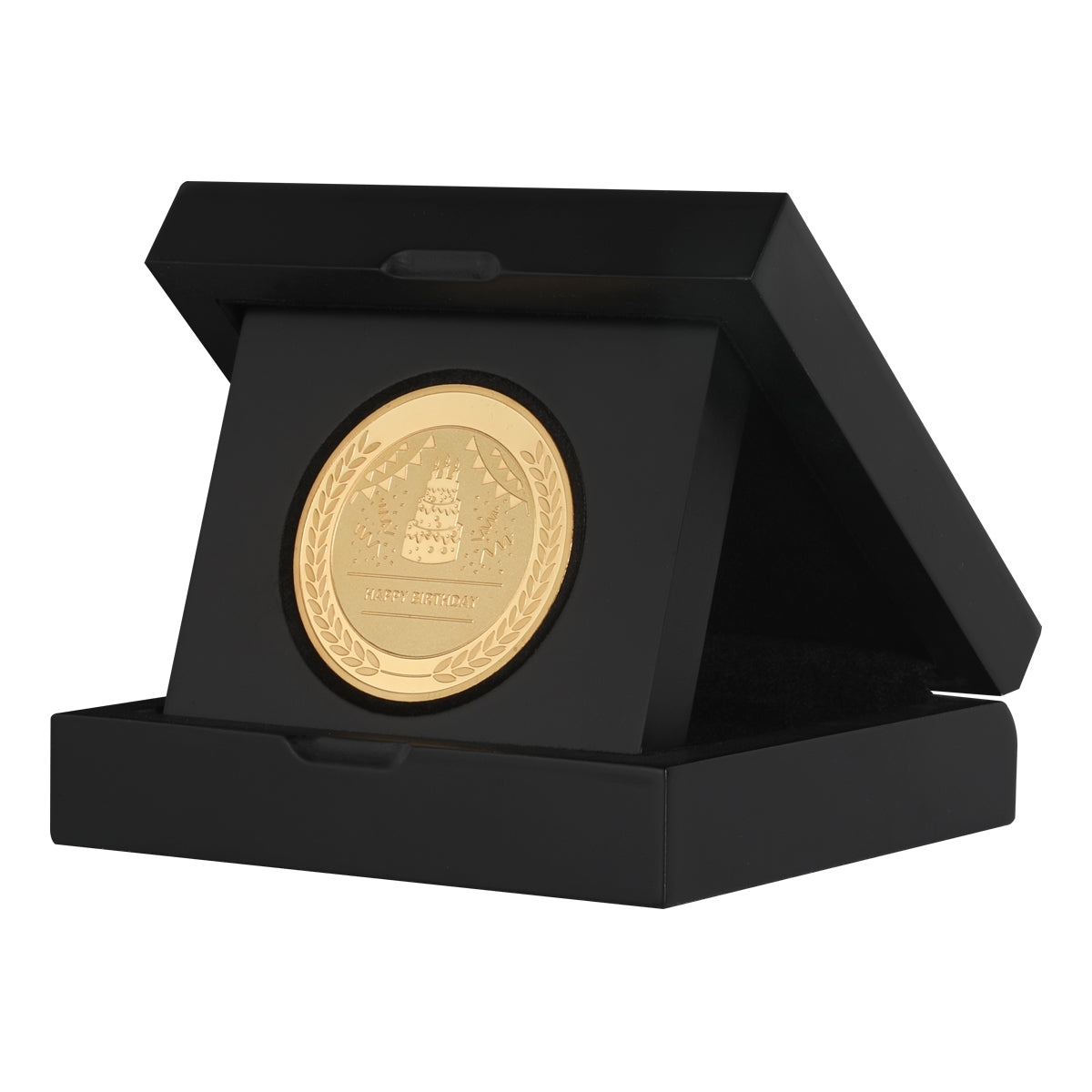 birthday coin to celebrate birthday in wooden gift box