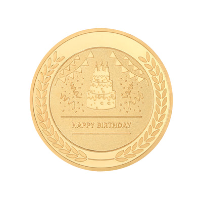 birthday coin to celebrate birthday with front view