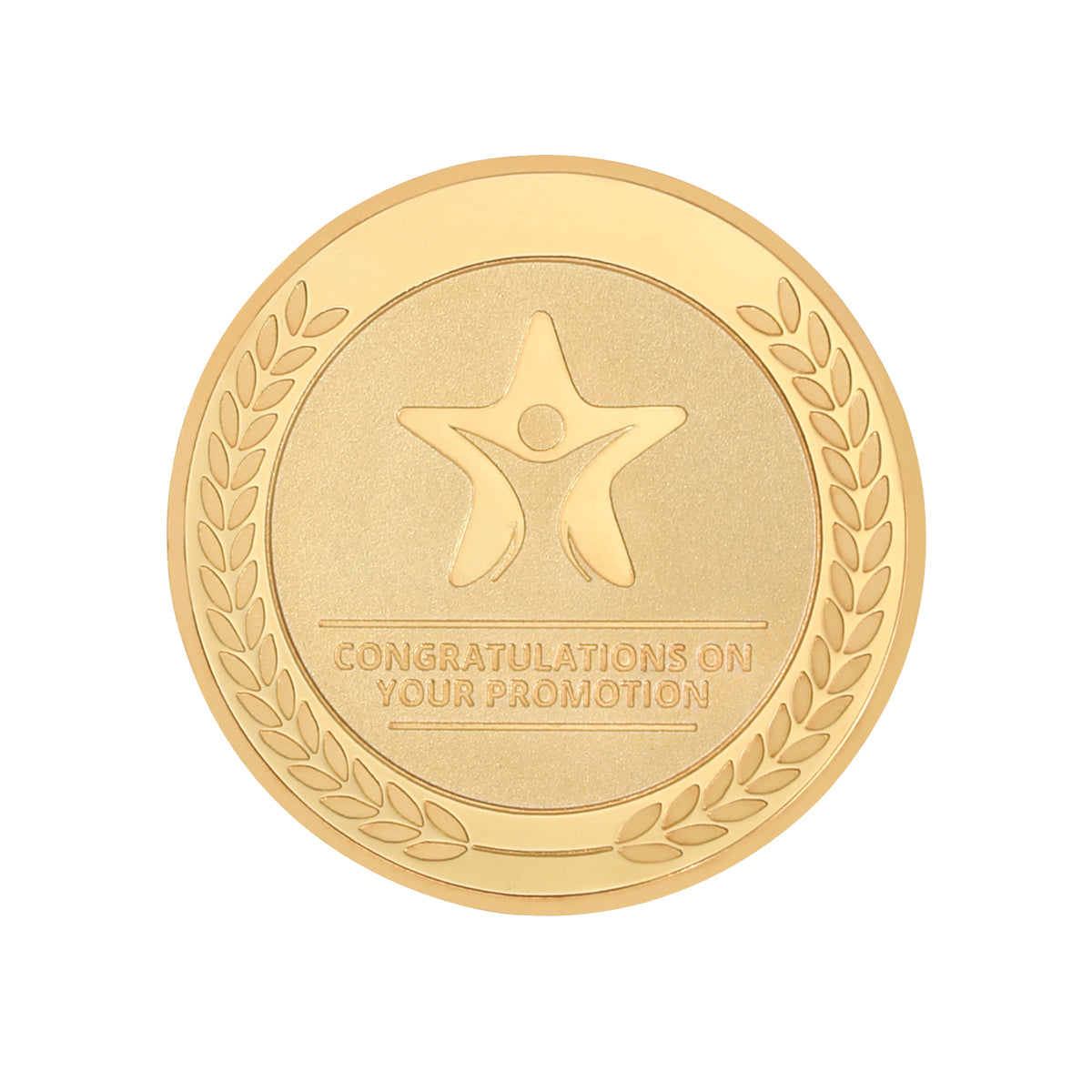 employee recognitions coins for promotion award with front view