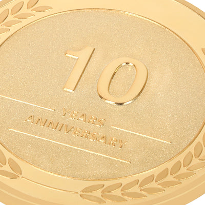 10 year coin for 10 year anniversary close-up image