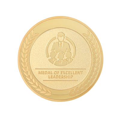 leadership coin to recognize outstanding leadership with front view