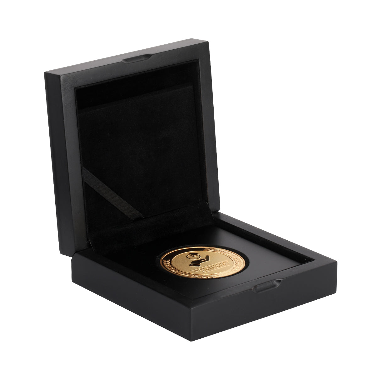 employee appreciation coins for employee contributions in wooden gift box