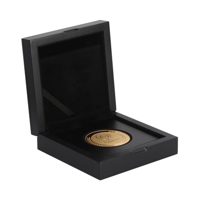 gratitude coin to show appreciation to employees in wooden gift box