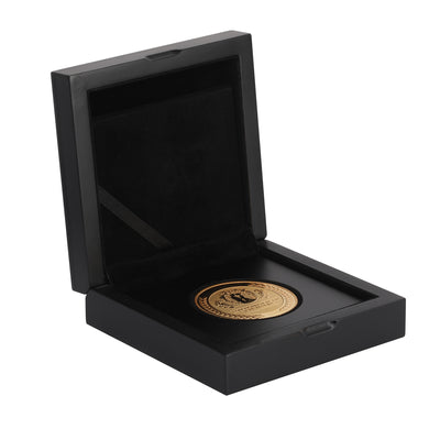 wedding coin to celebrate marriage in wooden gift box